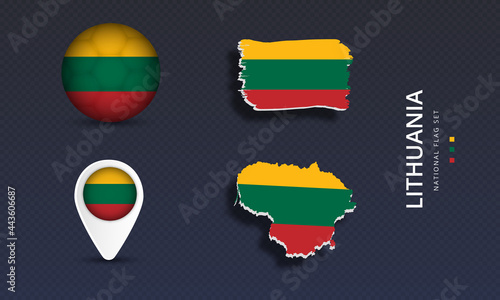 Free Download  Lithuania National country flag set vector - GFXLoad