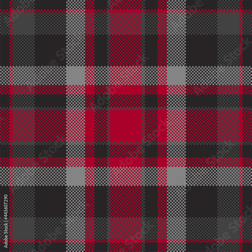 Pixel background vector design. Modern seamless pattern plaid. Square texture fabric. Tartan scottish textile. Beauty color madras ornament.