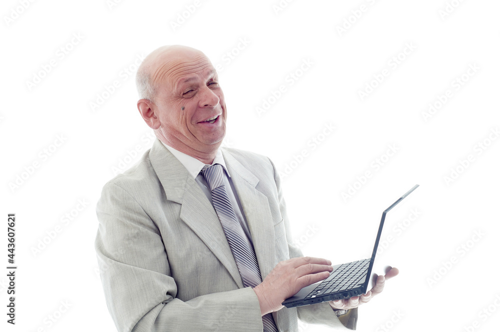 Portrait of a Handsome Senior Man with notebook Portrait of a Handsome Senior Man with notebook