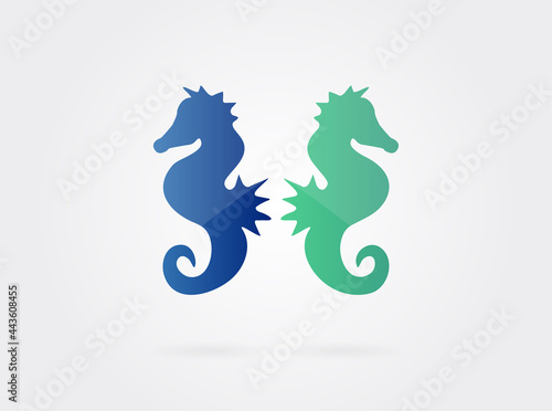 Wallpaper Mural Seahorse Sign. Sea animal icon. Symbols. Torontodigital.ca