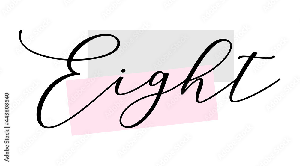 Handwritten number eight vector design on white background Handwritten number eight vector design on white background