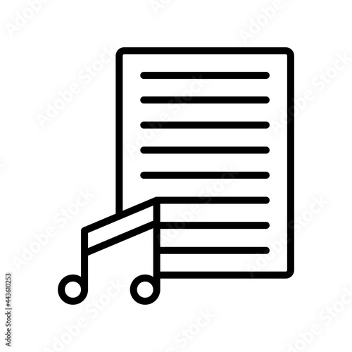 Song Writer Outline Vector Icon Design