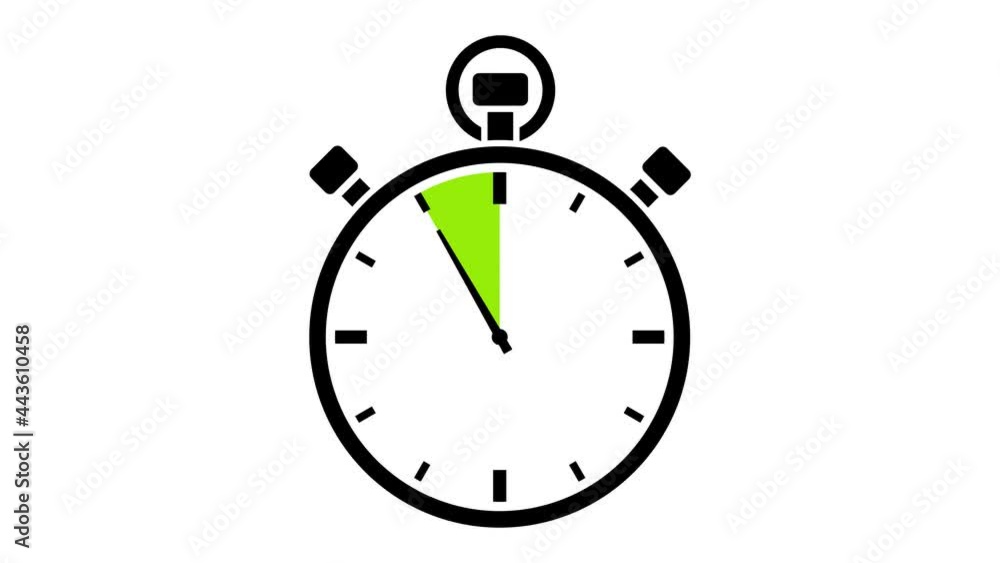 Grafische Stoppuhr Grün Zehn Sekunden Countdown Grafische Stoppuhr Grün Zehn Sekunden Countdown