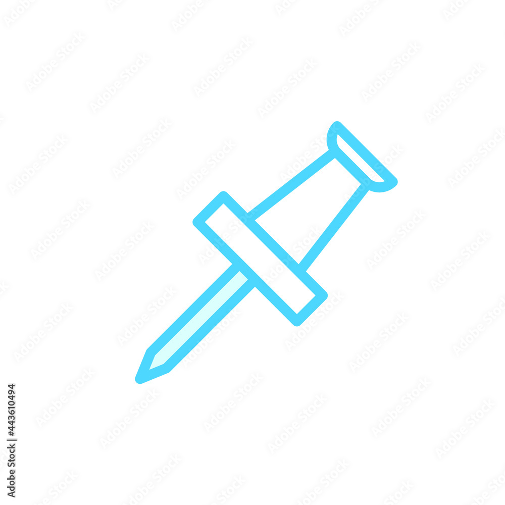 Illustration Vector graphic of Push pin icon template Illustration Vector graphic of Push pin icon template