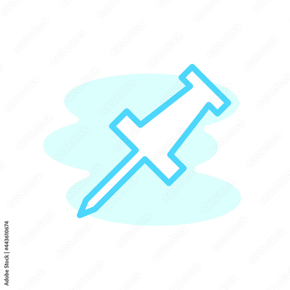 Illustration Vector graphic of Push pin icon template Illustration Vector graphic of Push pin icon template