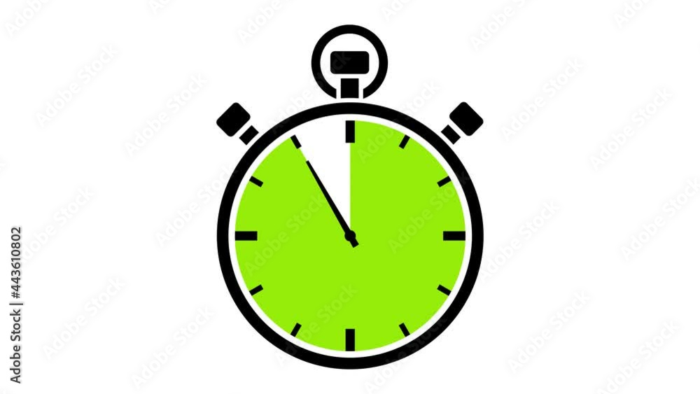 Grafische Stoppuhr Zehn Sekunden Countdown Grün Grafische Stoppuhr Zehn Sekunden Countdown Grün