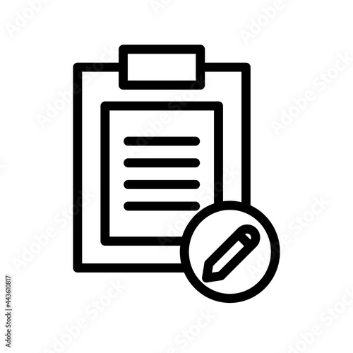 Registration Outline Vector Icon Design