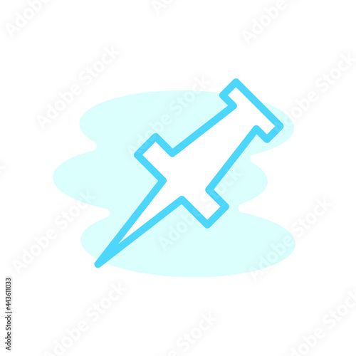 Illustration Vector graphic of Push pin icon template