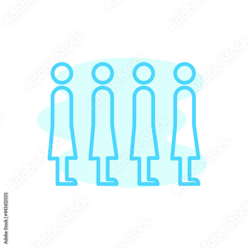 Illustration Vector graphic of queue icon template