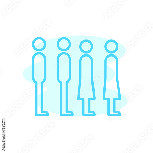 Illustration Vector graphic of queue icon template