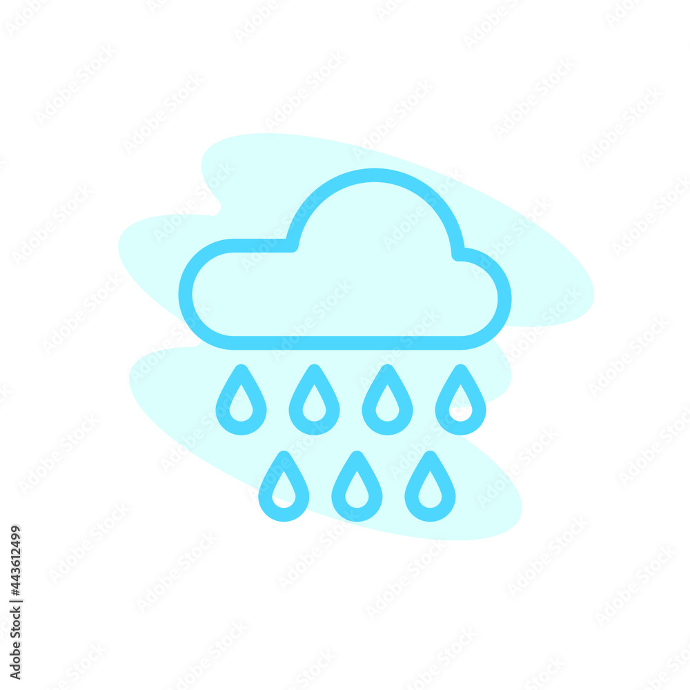 Illustration Vector graphic of rain icon template Illustration Vector graphic of rain icon template