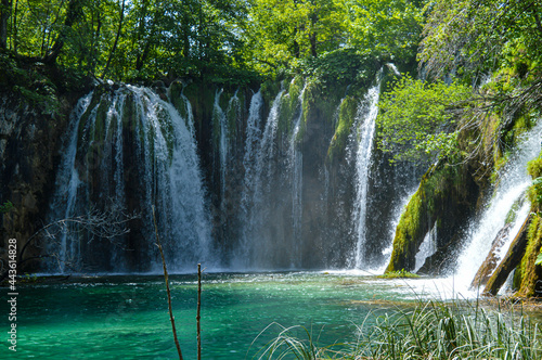 Waterfalls in Plitvice Lakes National Park  Croatia