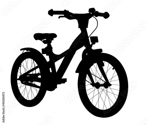 Silhouette of a new city bike.