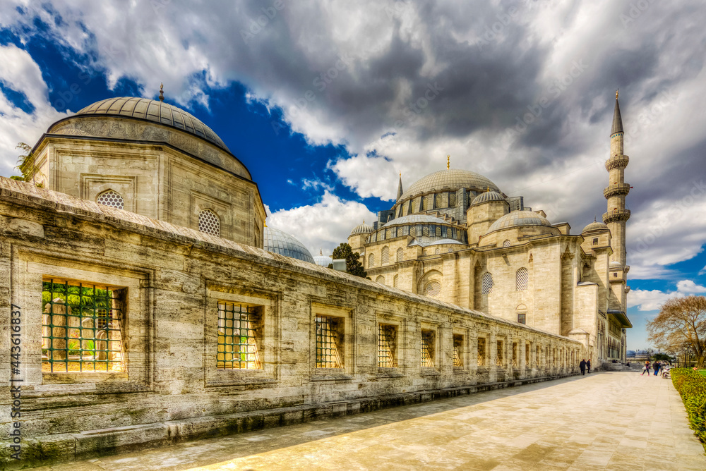 Fototapeta premium Suleymaniye Mosque in the Istanbul. Istanbul is the biggest city of The Turkey.