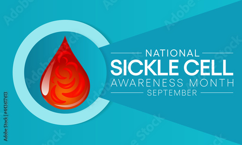 Sickle Cell disease awareness month is observed every year in September, it is a group of inherited red blood cell disorders. Millions of people do not know they have sickle cell trait. vector art