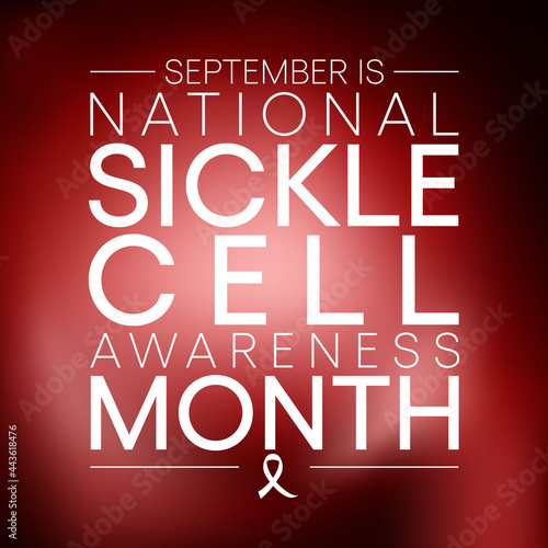 Sickle Cell disease awareness month is observed every year in September, it is a group of inherited red blood cell disorders. Millions of people do not know they have sickle cell trait. vector art
