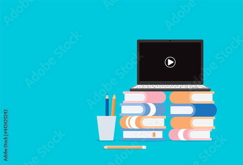 Back to school education online concept