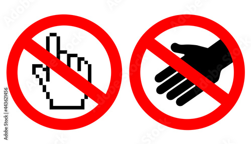 Do not touch vector sign