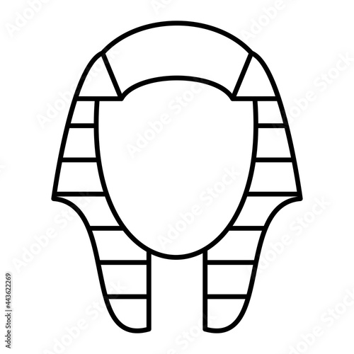 Vector Pharaoh Outline Icon Design