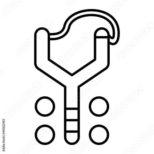 Vector Slingshot  Outline Icon Design
