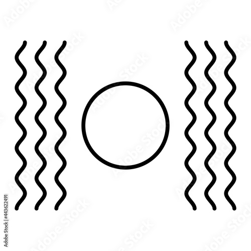 Vector Vibration  Outline Icon Design