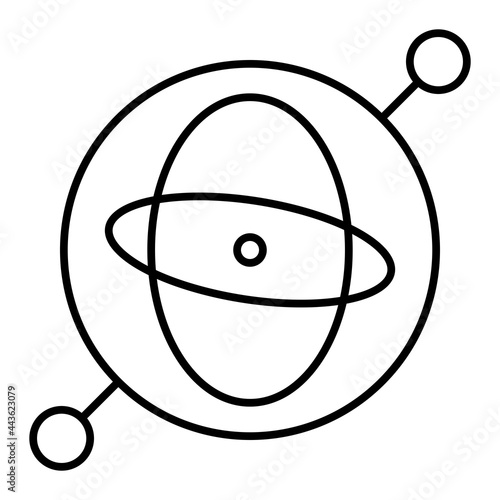 Vector Gyroscope  Outline Icon Design