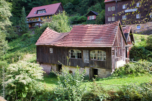Alte Scheune, Haus in Rathen im Elbsandsandsteingebirge, Sachsen, Deutschland