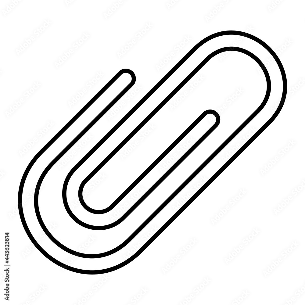 Vector Paper Clip Outline Icon Design Vector Paper Clip Outline Icon Design