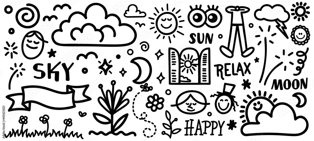 Drawing symbol doodle style. Decorative element for wedding, birthday, tattoo etc.Isolated on white background. Vector print illustration Drawing symbol doodle style. Decorative element for wedding, birthday, tattoo etc.Isolated on white background. Vector print illustration
