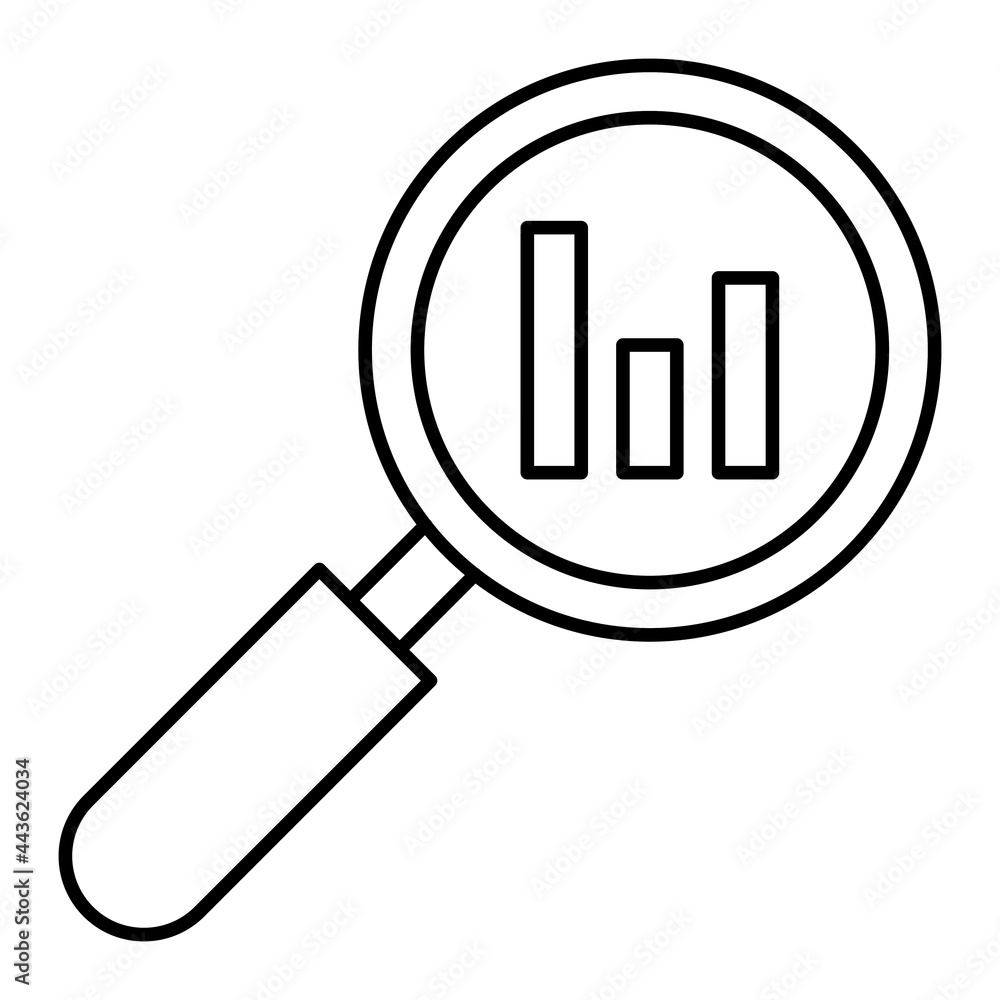 Vector Data Analysis Outline Icon Design Vector Data Analysis Outline Icon Design