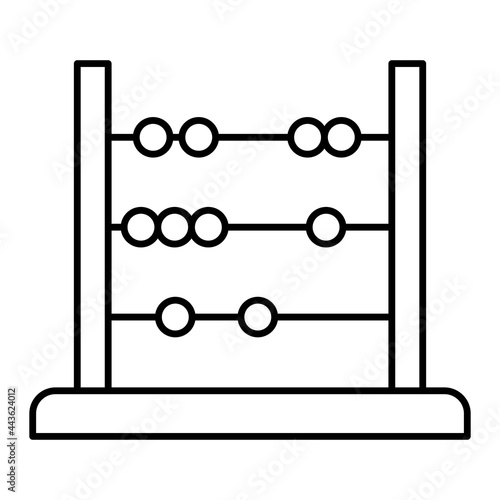 Vector Abacus Outline Icon Design