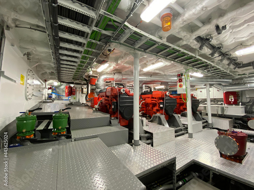 Engine Generator and Engine Control Room of Fishing Vessel Ship