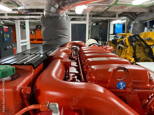 Engine Generator and Engine Control Room of Fishing Vessel Ship