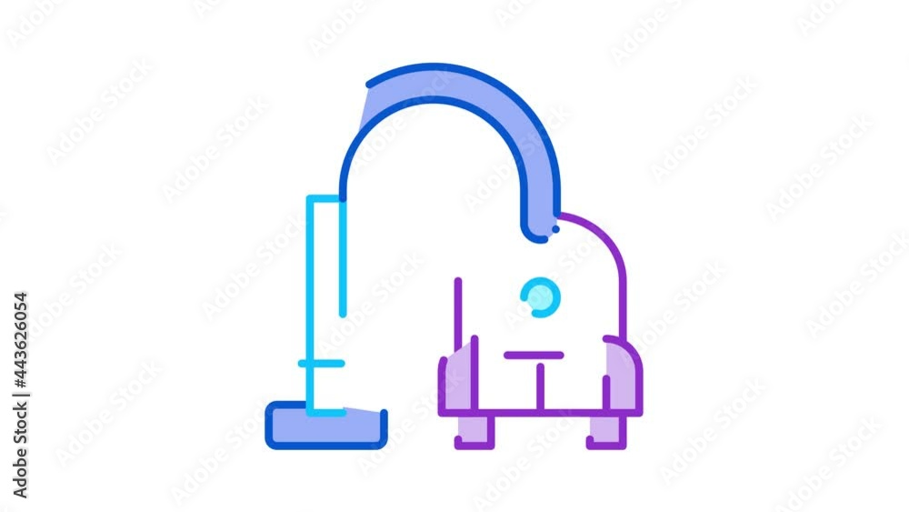 Vacuum Cleaner Icon Animation. color Vacuum Cleaner animated icon on white background Vacuum Cleaner Icon Animation. color Vacuum Cleaner animated icon on white background