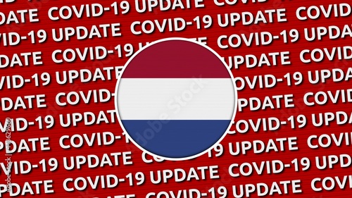 Netherlands Circle Flag and Covid-19 Update Titles - 3D Illustration fabric texture Free Download Netherlands Circle Flag and Covid-19 Update Titles - 3D Illustration fabric texture - GFXLoad