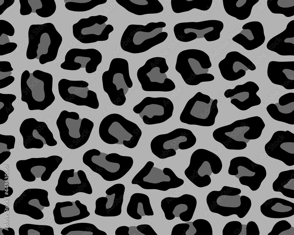SVG Seamless pattern of leopard leather, gray color on a white background SVG Seamless pattern of leopard leather, gray color on a white background