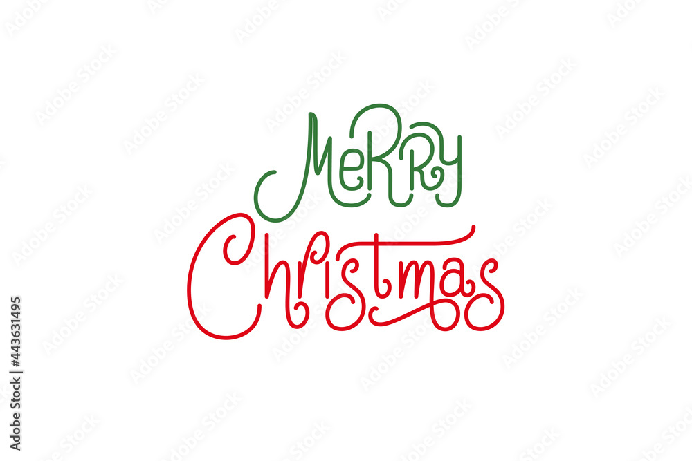 Merry Christmas vector text lettering. Holiday Xmas typography design Merry Christmas vector text lettering. Holiday Xmas typography design