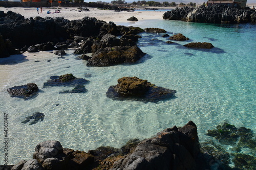 Plage eau turquoise Bahia Inglesa Caldera Chili Amérique Latine