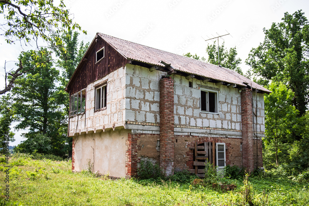 Abandoned, unfinished house in Rumba parish, Latvia. Abandoned, unfinished house in Rumba parish, Latvia.