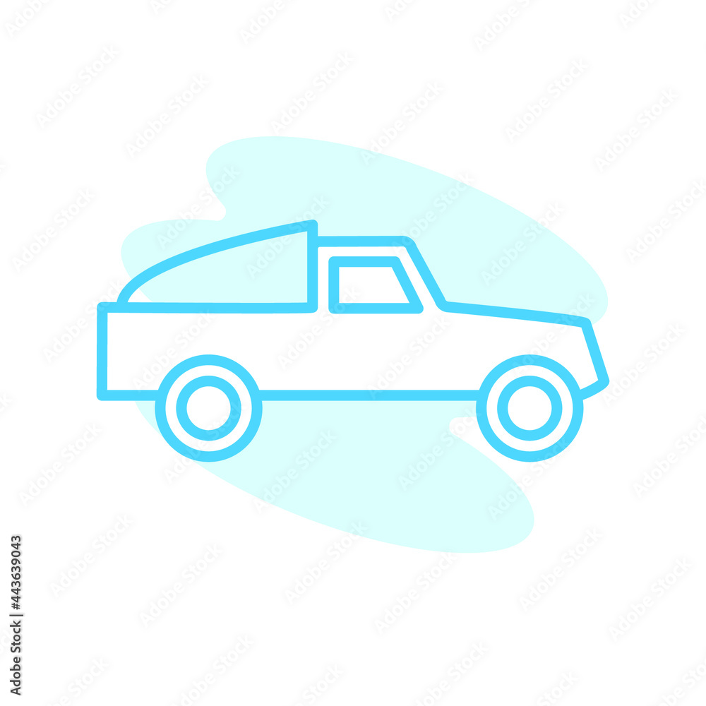 Illustration Vector graphic of truck icon template