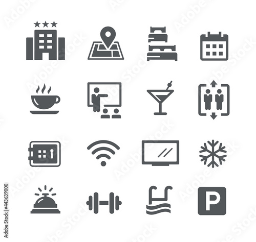 Hotel and Rentals Icon Set 1 of 2 -- Utility Series