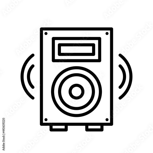 Woofer Outline Vector Icon Design