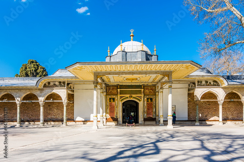 Topkapi Palace.view .Topkapi Palace is popular tourist attraction in Turkey. photo