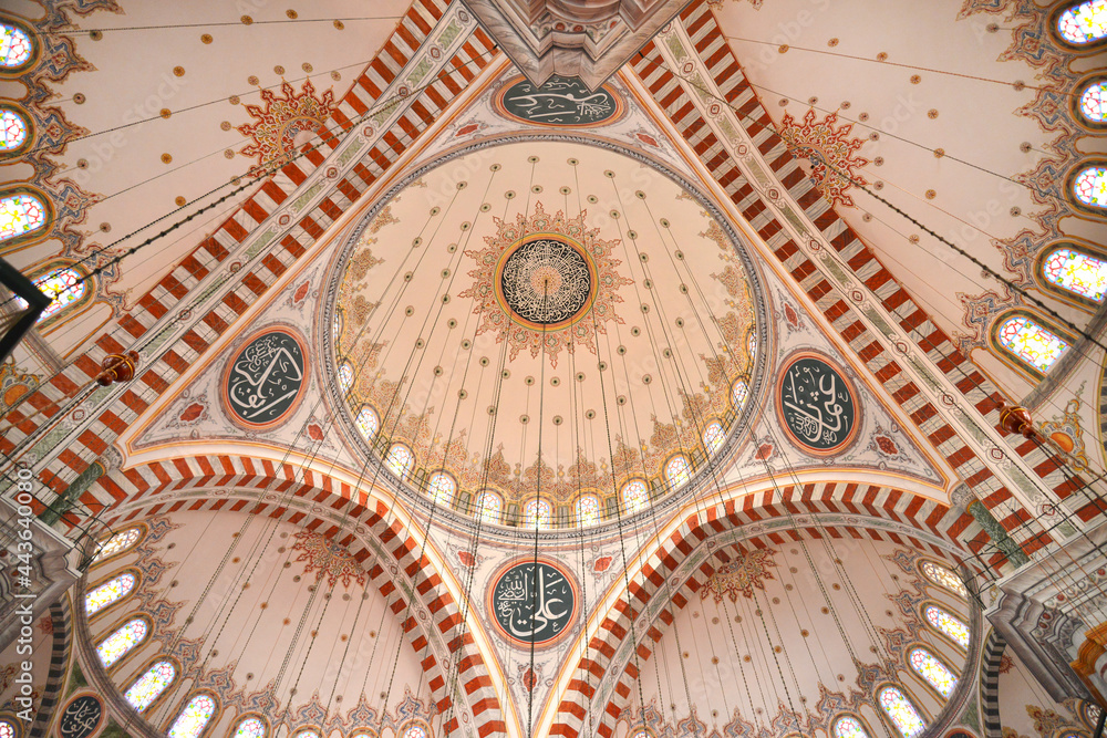 istanbul fatih mosque ceiling decorations