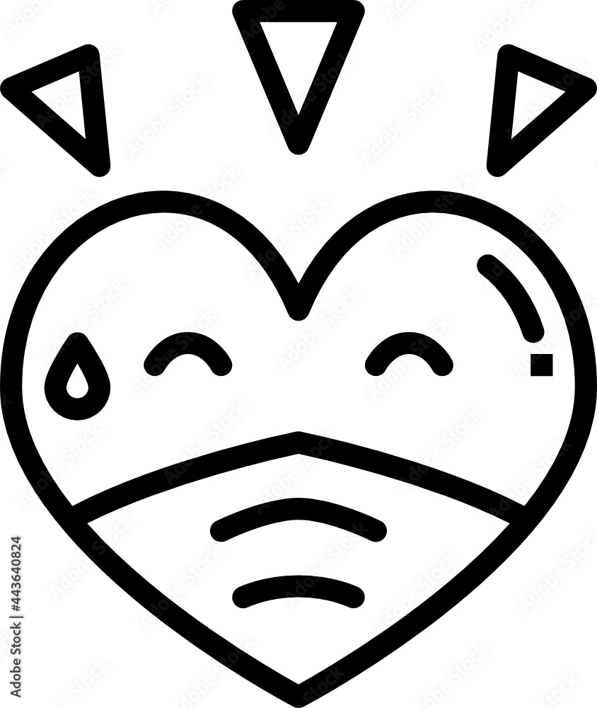 Obraz premium face mask outline icon