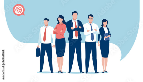 Business team ready to work. Business vector illustration template. photo