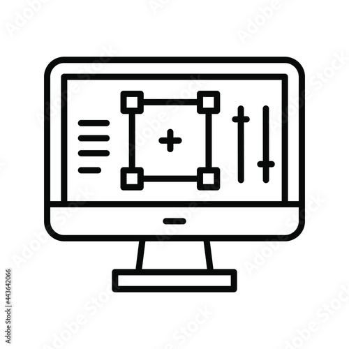 Image editing icon vector set. online editor illustration sign collection. program interface symbol or logo.