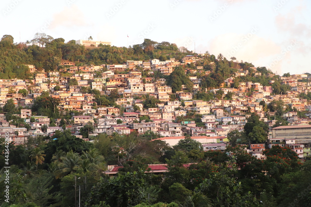 Fototapeta premium Bidonvilles Trenelle Fort de France Martinique Antilles Françaises