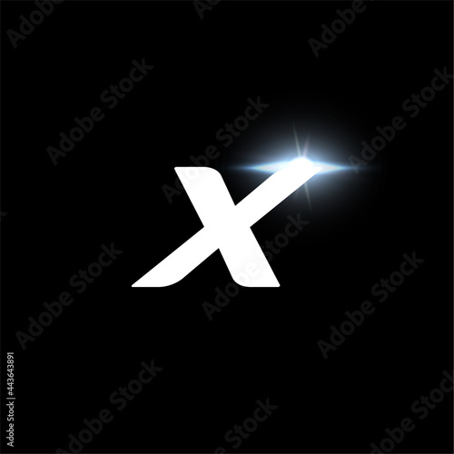 X letter logo, bold italic letter for automotive, speed race, sport label design and dynamic monogram. Vector logotype design