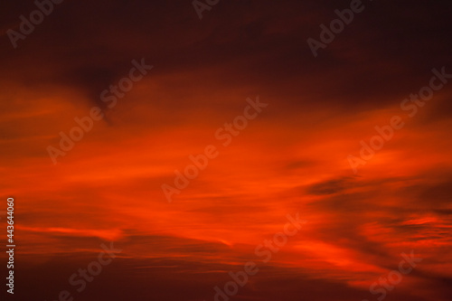 Slika na platnu Zonsondergang in Katwijk; Sunset in Katwijk, Netherlands